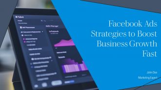 Facebook Ads Strategies To Boost Business Growth Fast PPT Mockup AT