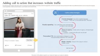 Facebook Ads Strategy To Improve Adding Call To Action That Increases Website Traffic Strategy SS V