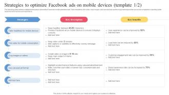 Facebook Ads Strategy To Improve Strategies To Optimize Facebook Ads On Mobile Devices Strategy SS V