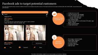 Facebook Ads To Target Potential Customers Clothing Retail Ecommerce Business Plan