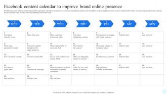 Facebook Advertising Strategy Facebook Content Calendar To Improve Brand Strategy SS V