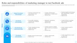Facebook Advertising Strategy Roles And Responsibilities Of Marketing Manager Strategy SS V