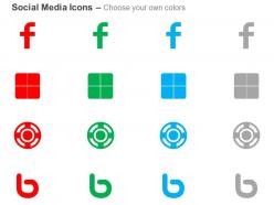 Facebook designflot delicious bebo ppt icons graphics