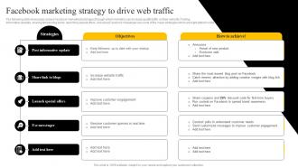 Facebook Marketing  Strategy To Drive Web Traffic Startup Marketing Strategies To Increase Strategy SS V