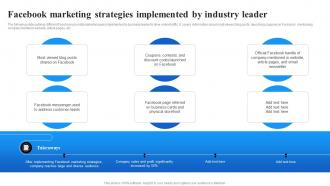 Facebook Marketing Strategies Implemented By Industry Leader Facebook Advertising Strategy SS V