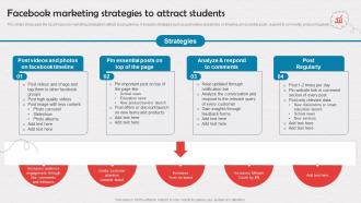 Facebook Marketing Strategies To Attract Students Enrollment Improvement Program Strategy SS V
