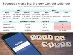 Facebook marketing strategy content calendar