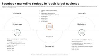 Facebook Marketing Strategy To Reach Target Audience Startup Growth Strategy For Rapid Strategy SS V