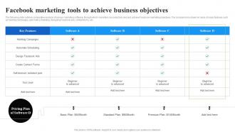 Facebook Marketing Tools To Achieve Business Objectives Facebook Advertising Strategy SS V