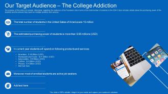 Facebook original our target audience the college addiction