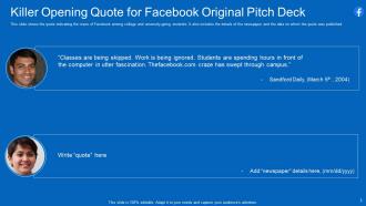 Facebook original pitch deck ppt template