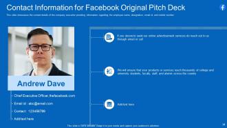 Facebook original pitch deck ppt template