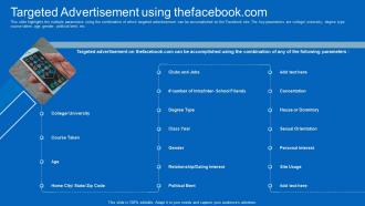 Facebook original targeted advertisement using thefacebook com