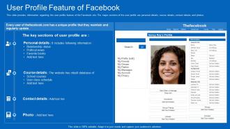 Facebook original user profile feature of facebook