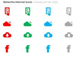 Facebook wifi data download network ppt icons graphics