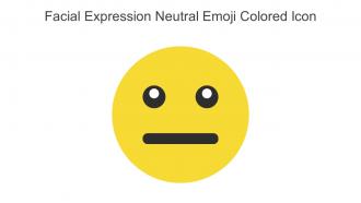 Facial Expression Neutral Emoji Colored Icon In Powerpoint Pptx Png And Editable Eps Format