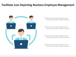 Facilitate icon depicting business employee management