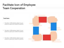 Facilitate Icon Of Employee Team Cooperation