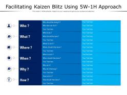 Facilitating Kaizen Blitz Using 5W 1H Approach