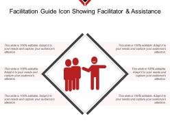 Facilitation guide icon showing facilitator and assistance