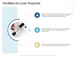Facilities for loan proposal ppt powerpoint presentation summary brochure