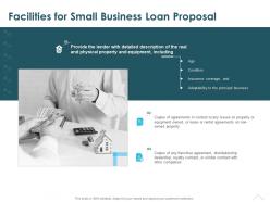 Facilities for small business loan proposal ppt powerpoint presentation infographic template