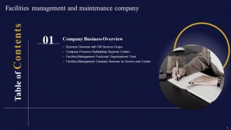 Facilities Management And Maintenance Company Powerpoint Presentation Slides