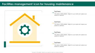Facilities Management Icon For Housing Maintenance
