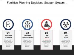 Facilities planning decisions support system management career path cpb