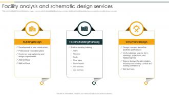 Facility Analysis And Schematic Design Services Architecture Company Profile