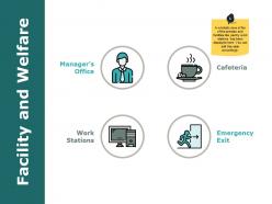 Facility and welfare icons ppt powerpoint presentation inspiration microsoft