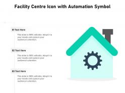 Facility centre icon with automation symbol