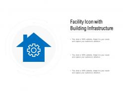 Facility icon with building infrastructure