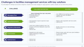 Facility Management Company Profile Challenges In Facilities Management Services With Key Solutions