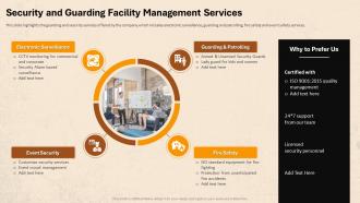Facility Management For Residential Buildings Security And Guarding Facility Management Services