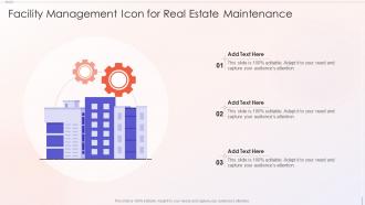 Facility Management Icon For Real Estate Maintenance