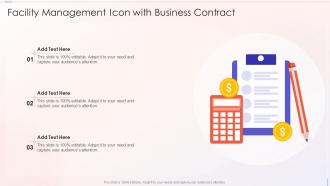 Facility Management Icon With Business Contract