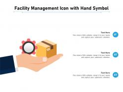Facility management icon with hand symbol