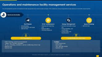 Facility Management Outsourcing Operations And Maintenance Facility Management Services