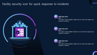 Facility Security Icon For Quick Response To Incidents