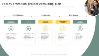 Facility Transition Project Consulting Plan