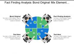Fact finding analysis bond original mix element formula offering