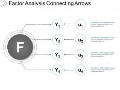 Factor analysis connecting arrows
