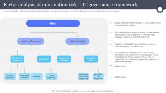 Factor Analysis Of Information Risk It Governance Information And Communications Governance Ict Governance