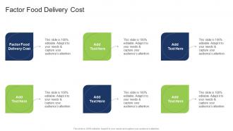 Factor Food Delivery Cost In Powerpoint And Google Slides Cpb