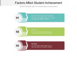 Factors affect student achievement ppt powerpoint presentation gallery summary cpb