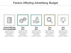 Factors affecting advertising budget ppt powerpoint presentation infographic template show cpb