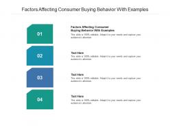 Factors affecting consumer buying behavior with examples ppt powerpoint presentation cpb