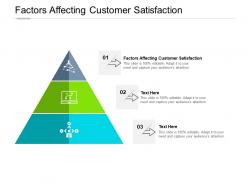 Factors affecting customer satisfaction ppt powerpoint presentation ideas cpb