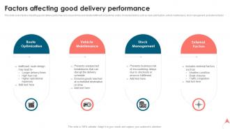 Factors Affecting Good Delivery Performance